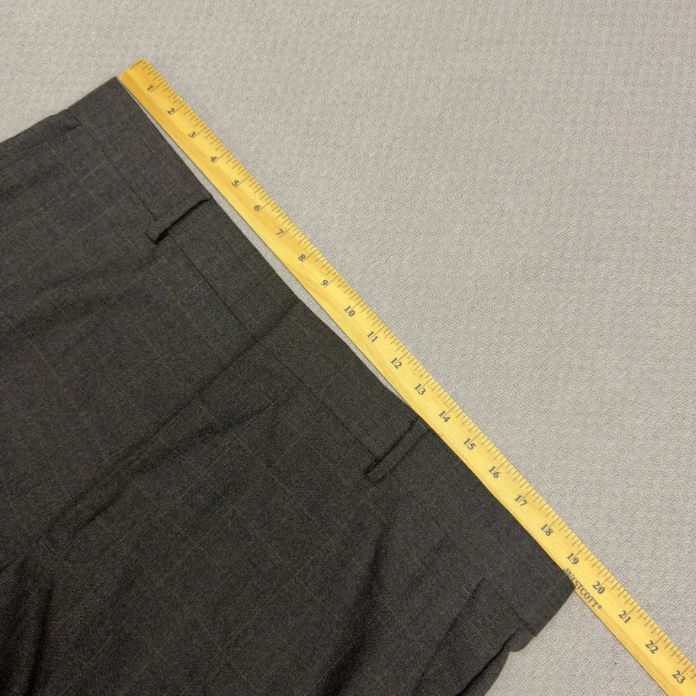 Banana Republic Pants Mens 38x32 Gray Check Wool Modern Fit Trousers Formal